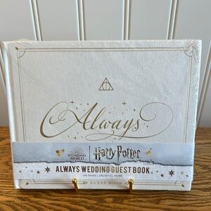 Harry Potter White and Gold Guest Book
